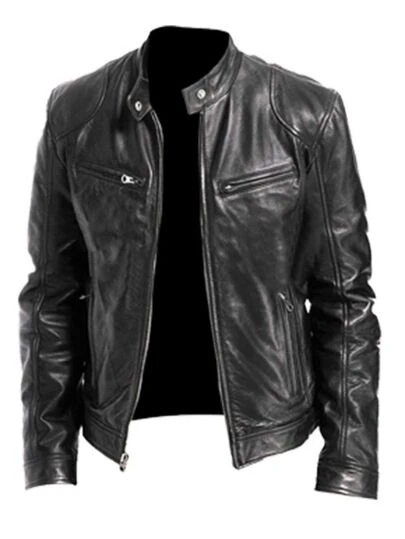 Black Leather Biker Jacket